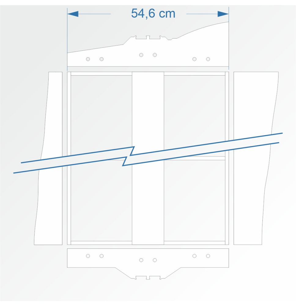 Modul rovný dvojkolejný 120 cm – čela 2B96 a 2D99