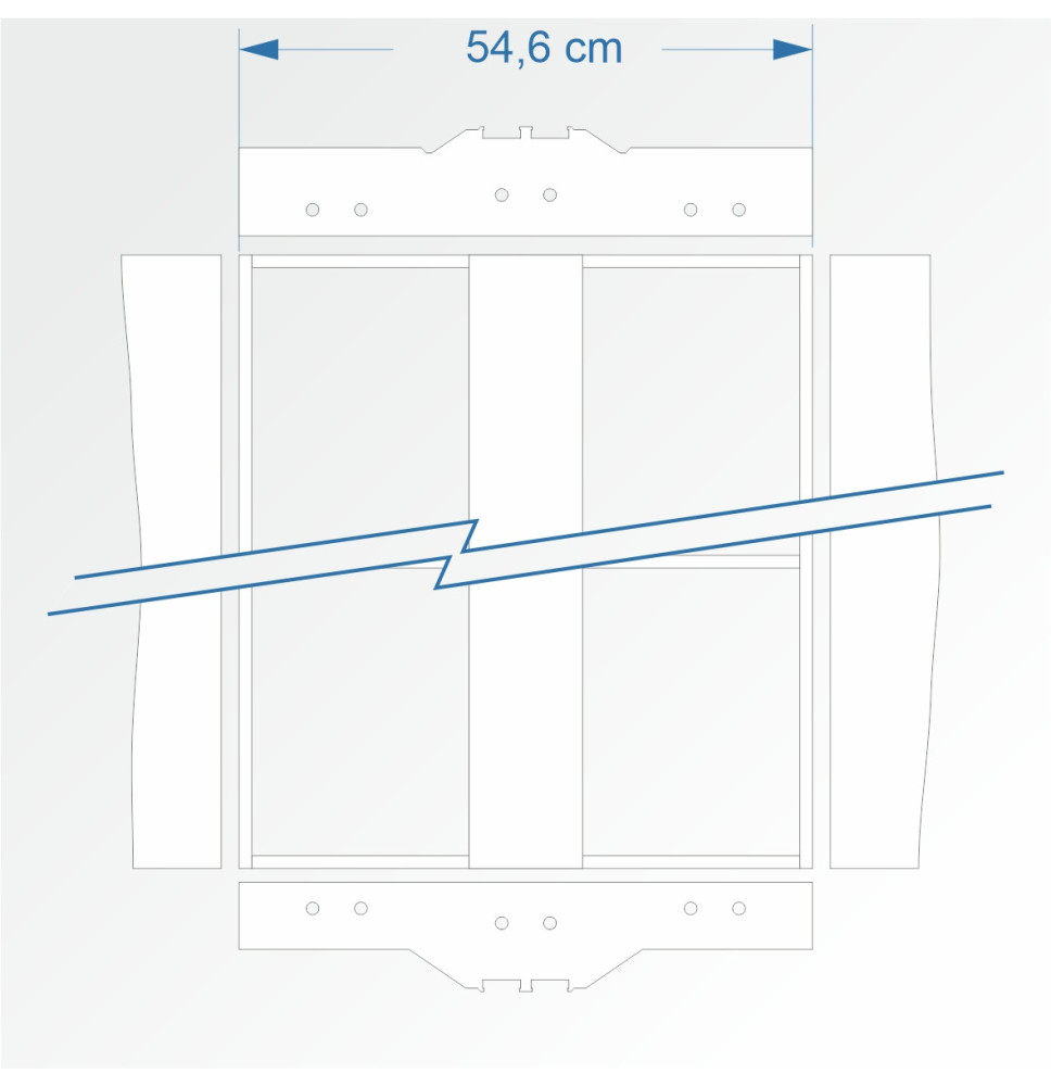 Modul rovný dvojkolejný 120 cm – čela 2D99 a 2E99