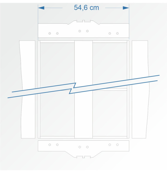 Modul rovný dvojkolejný 120 cm – čela 2D99 a 2E99