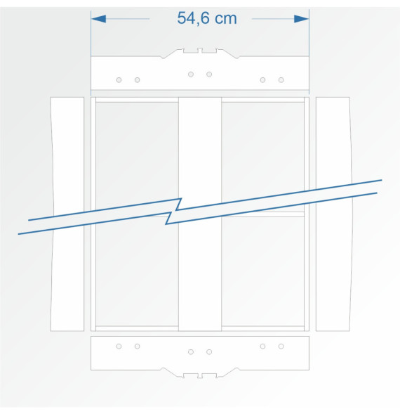 Modul rovný dvojkolejný 120 cm – čela 2E99 a 2E99