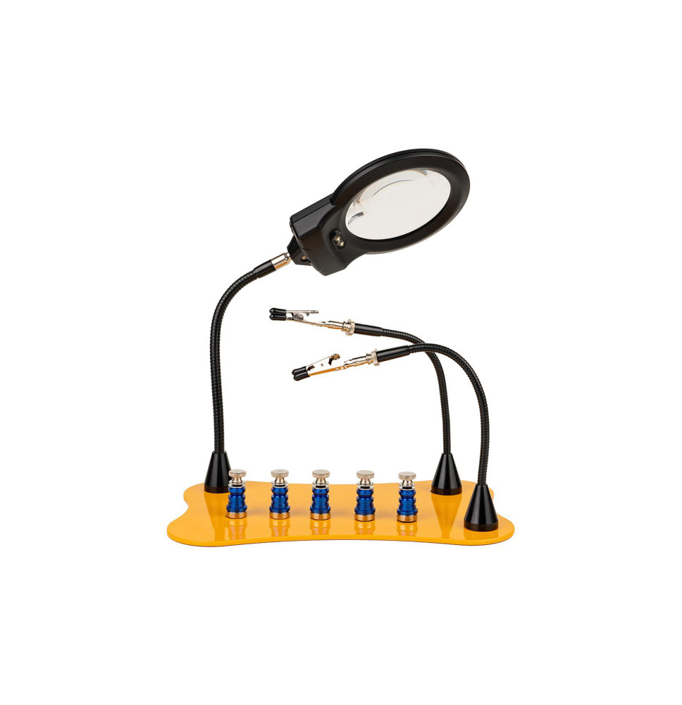 Pájecí stanice s lupou a osvětlením