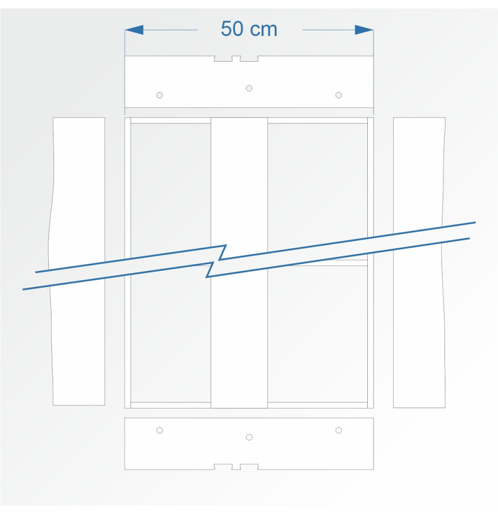 Modul rovný dvojkolejná stanice 120 cm – čela stanice a stanice