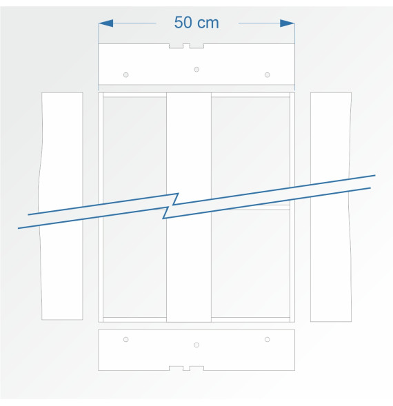 Modul rovný dvojkolejná stanice 120 cm – čela stanice a stanice