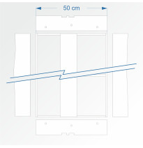 Modul rovný dvojkolejná stanice 90 cm – čela stanice a stanice