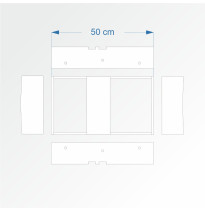 Modul rovný dvojkolejná stanice 30 cm – čela stanice a stanice