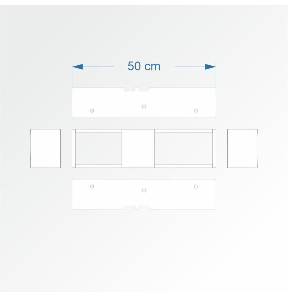Modul rovný dvojkolejná stanice 15 cm – čela stanice a stanice