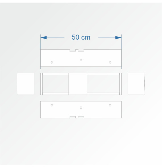 Modul rovný dvojkolejná stanice 15 cm – čela stanice a stanice