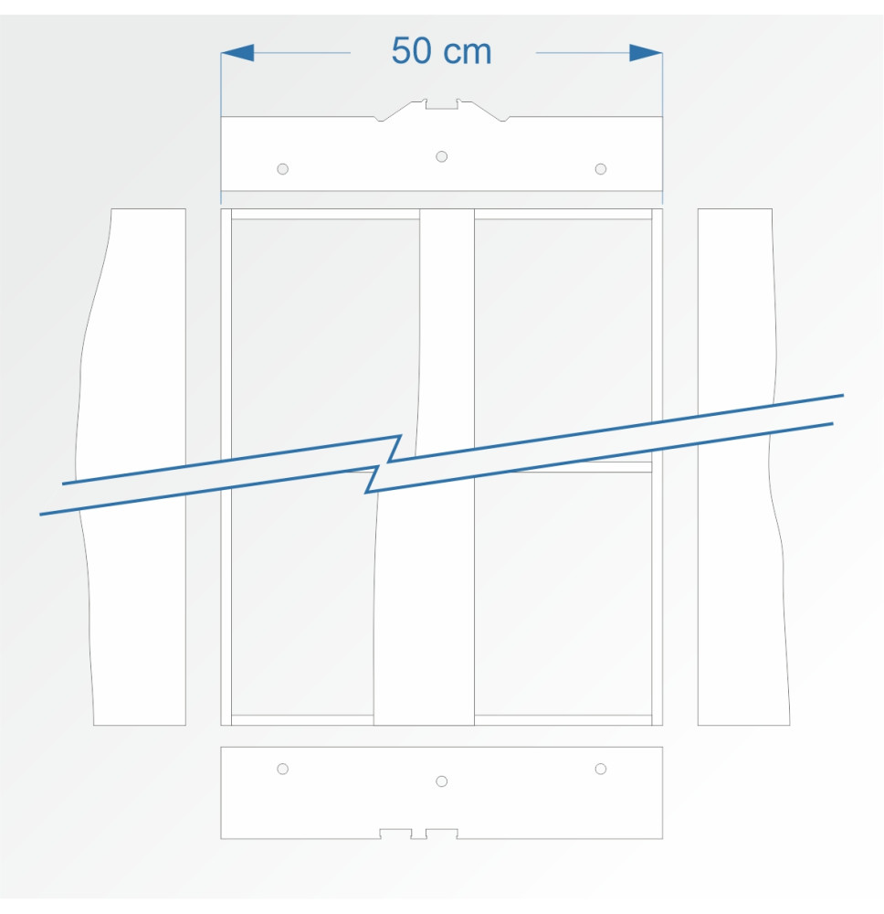 Modul rovný zhlaví dvojkolejné stanice 90 cm – čela E96 a stanice