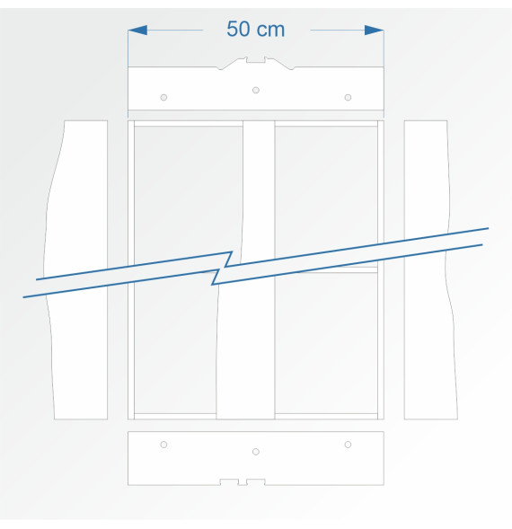 Modul rovný zhlaví dvojkolejné stanice 90 cm – čela E96 a stanice