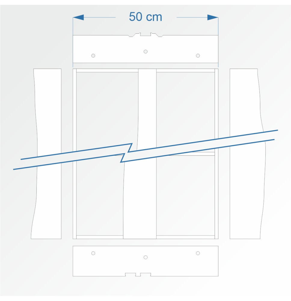 Modul rovný zhlaví dvojkolejné stanice 90 cm – čela F96 a stanice