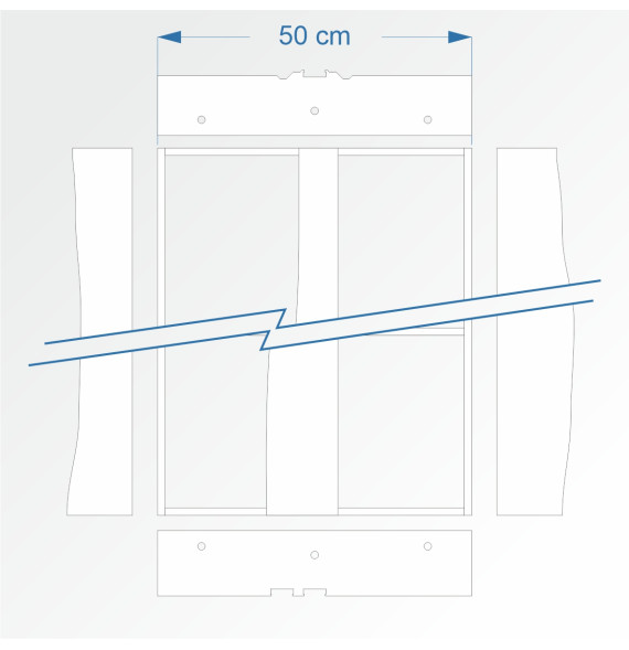 Modul rovný zhlaví dvojkolejné stanice 90 cm – čela F96 a stanice