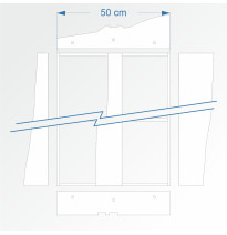 Modul rovný zhlaví dvojkolejné stanice 90 cm – čela B96 a stanice