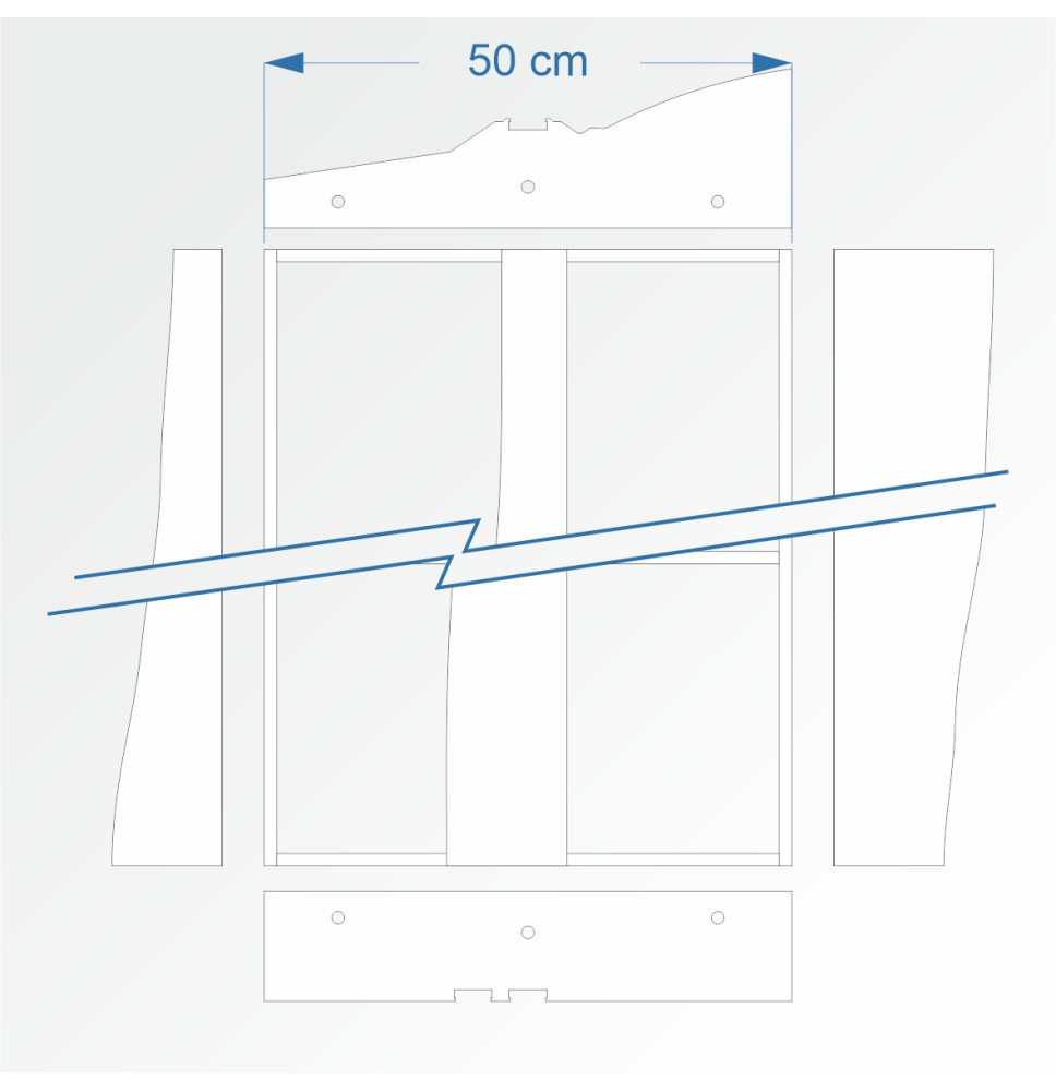 Modul rovný zhlaví dvojkolejné stanice 90 cm – čela B96 a stanice