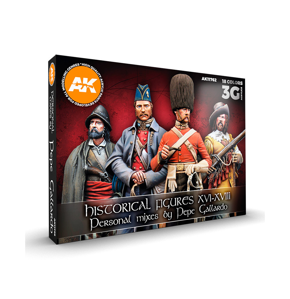 3GEN HYSTORICAL FIGURES S. XVI-XVIII SIGNATURE SET BY PEPE GALLARDO