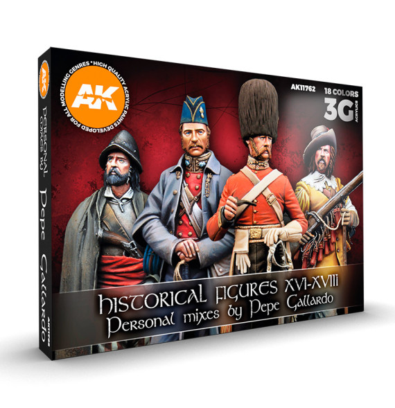 3GEN HYSTORICAL FIGURES S. XVI-XVIII SIGNATURE SET BY PEPE GALLARDO