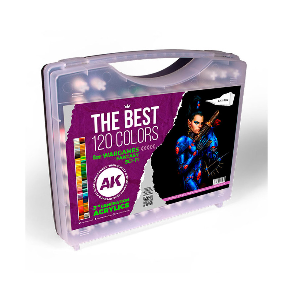 3GEN  PLASTIC BRIEFCASE 120 WARGAME COLORS