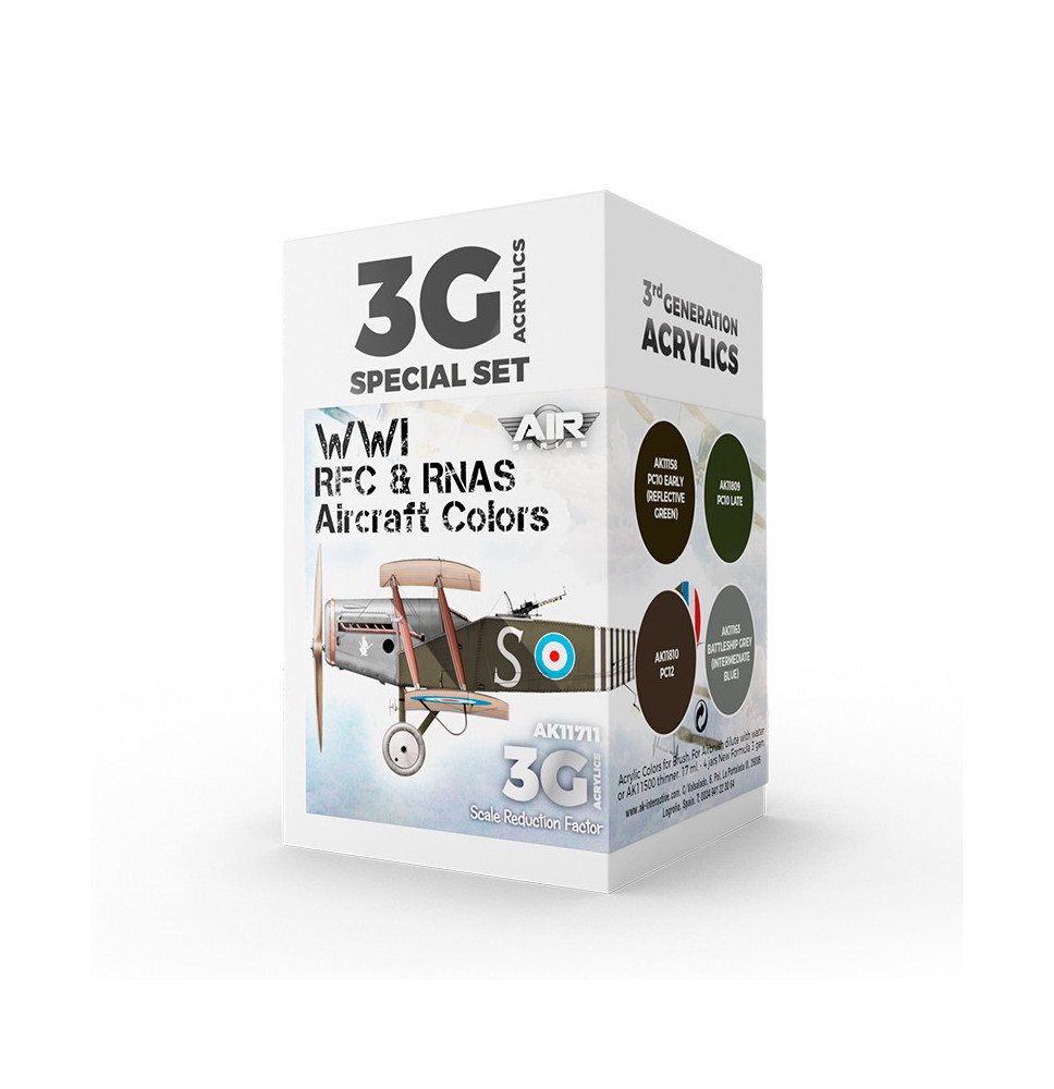 3GEN WWI RFC & RNAS. British Aircraft Colors  SET