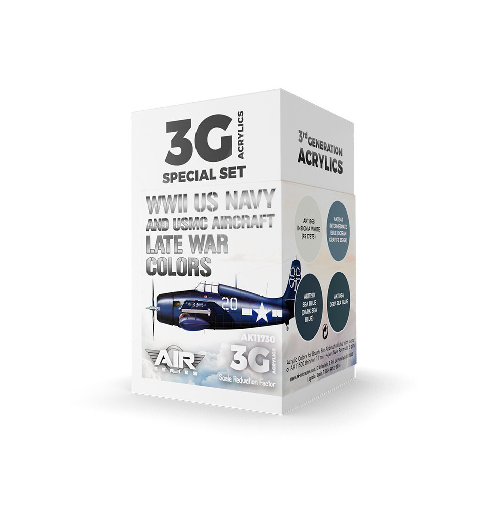 3GEN WWII US Navy & USMC Aircraft Late War Colors SET