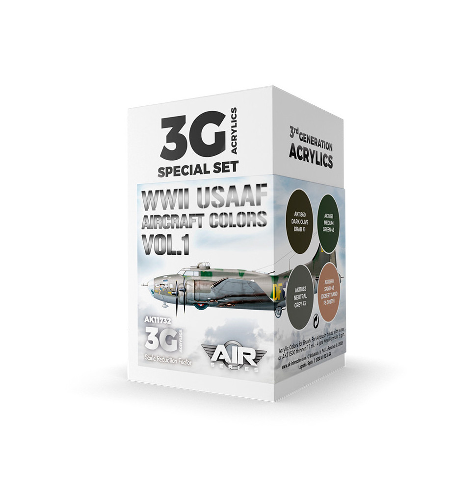 3GEN WWII USAAF Aircraft Colors Vol.1 SET