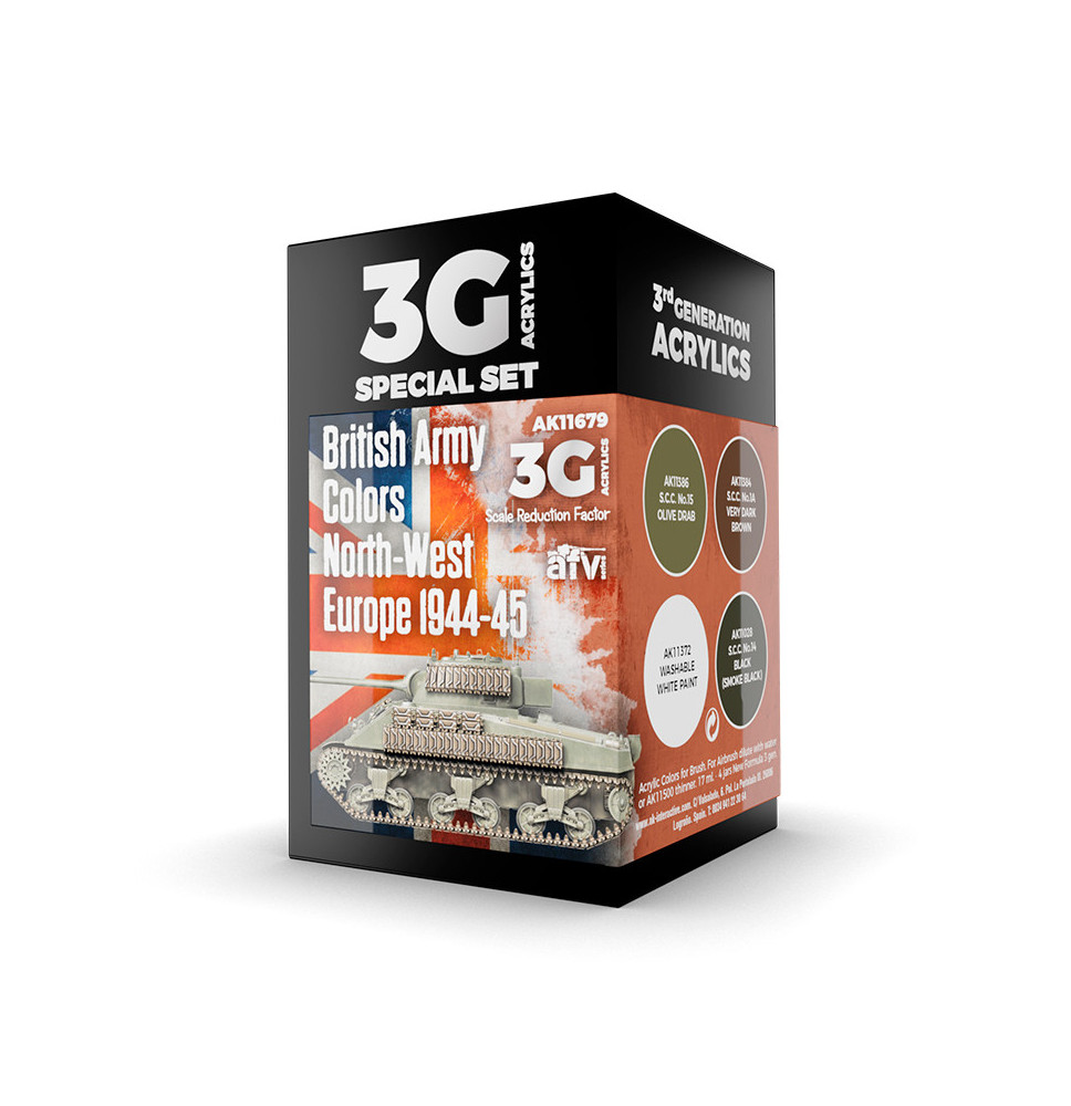 3GEN BRITISH ARMY COLORS NORTH-WEST EUROPE 1944-45