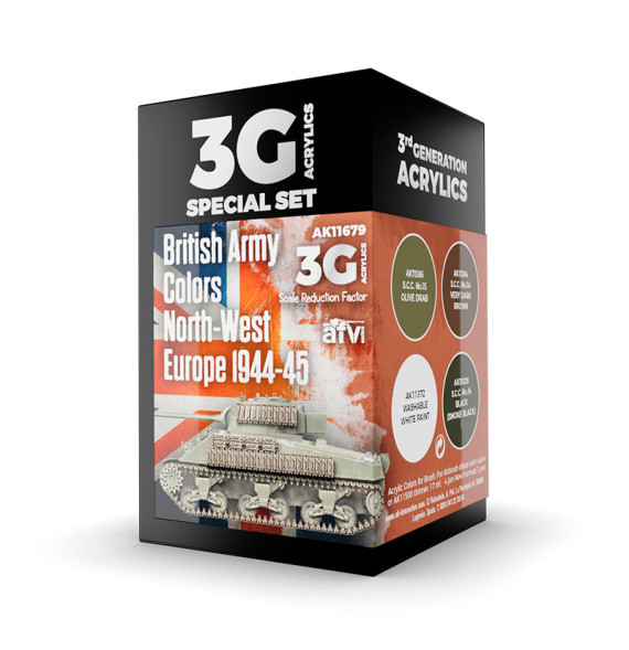 3GEN BRITISH ARMY COLORS NORTH-WEST EUROPE 1944-45