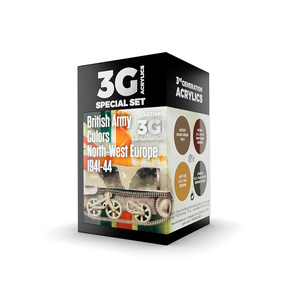 3GEN BRITISH ARMY COLORS EUROPE 1941-44