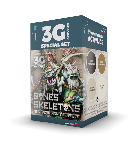 3GEN WARGAME COLOR SET BONES AND SKELETONS.