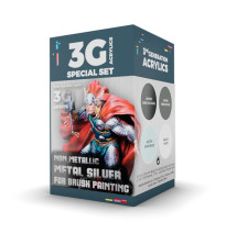 3GEN WARGAME COLOR SET NON METALLIC METAL SILVER (W.B)