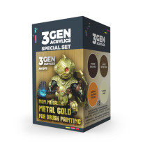 3GEN WARGAME COLOR SET NON METALLIC METAL GOLD
