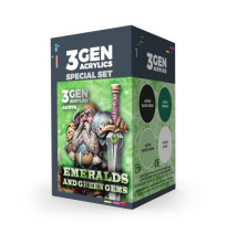 3GEN WARGAME COLOR SET EMERALDS AND GREEN GEMS