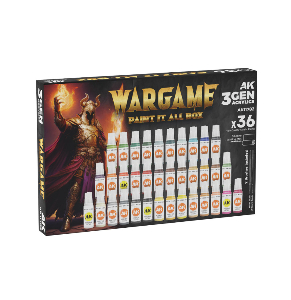 3GEN WARGAME PAINT IT ALL BOX 36 COLORS EN