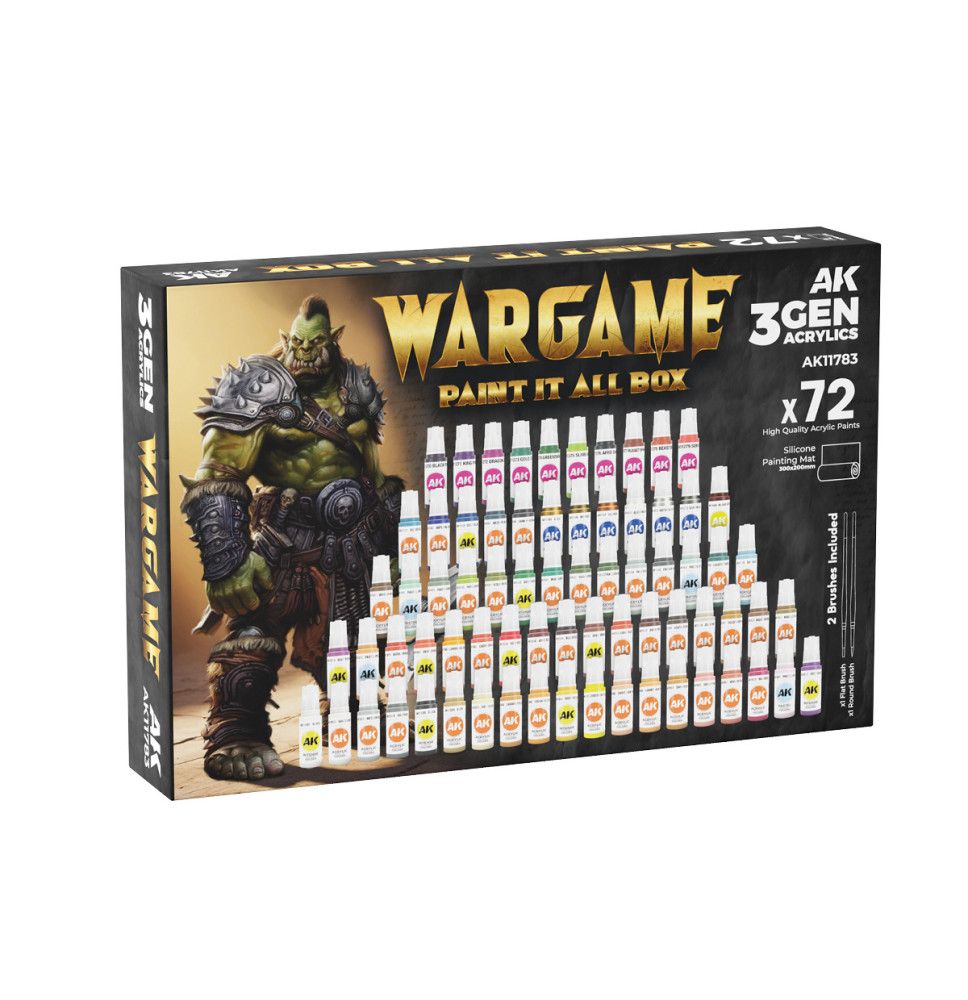 3GEN WARGAME PAINT IT ALL BOX 72 COLORS EN