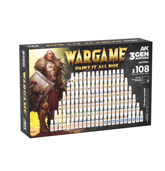 3GEN WARGAME PAINT IT ALL BOX 108 COLORS EN