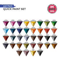 QUICK GEN SET 36 COLORS (2 BRUSHES)