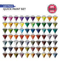 QUICK GEN SET 72 COLORS  (2 BRUSHES)