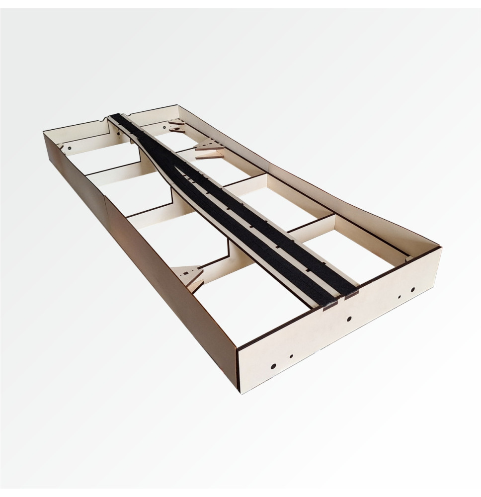 Modul rovný zhlaví dvojkolejné stanice 120 cm – čela F96 a stanice