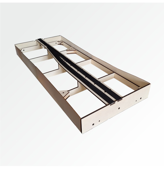 Modul rovný zhlaví dvojkolejné stanice 120 cm – čela F96 a stanice