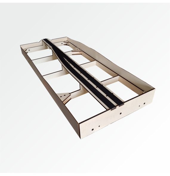 Modul rovný zhlaví dvojkolejné stanice 120 cm – čela E96 a stanice