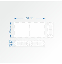 Podklad pod kolejiště 25x50 cm