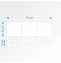 Podklad pod kolejiště 25x75 cm