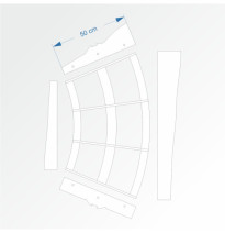 Modul obloukový rádius 100 cm 45°– čela B96 a E96
