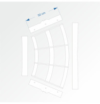 Modul obloukový rádius 100 cm 45°– čela E96 a E96
