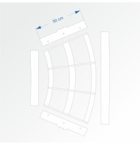 Modul obloukový rádius 100 cm 45°– čela E96 a E96