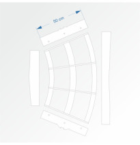 Modul obloukový rádius 100 cm 45°– čela E96 a F96