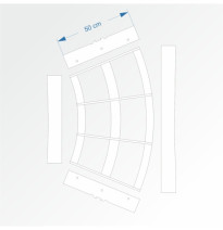 Modul obloukový rádius 100 cm 45°– čela F96 a F96