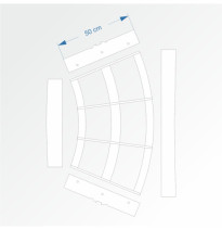 Modul obloukový rádius 100 cm 45°– čela F96 a F96