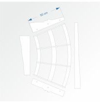 Modul obloukový rádius 100 cm 45°– čela B96 a E96