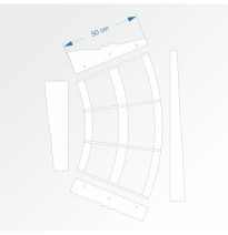 Modul obloukový rádius 100 cm 45°– čela B96 a F96