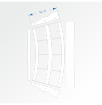 Modul obloukový rádius 200 cm 30°– čela B96 a B96