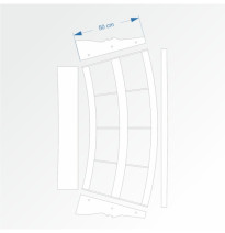 Modul obloukový rádius 200 cm 30°– čela B96 a B96